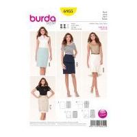 Burda Ladies Petite Sizes Sewing Pattern 6955 Plain & Fancy Skirts