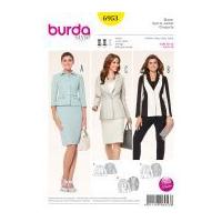 burda ladies petite sizes sewing pattern 6953 fitted smart jackets