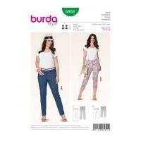 Burda Ladies Plus Sizes Sewing Pattern 6951 Trouser Pants & Jeans