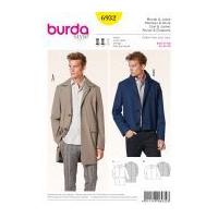 Burda Men's Sewing Pattern 6932 Classic Coats & Jackets