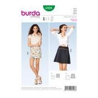 Burda Ladies Easy Sewing Pattern 6928 Straight & Flared Skirts