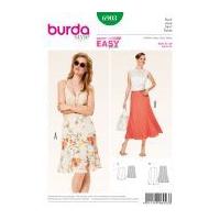 Burda Ladies Easy Sewing Pattern 6903 Gored Summer Skirts