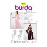 Burda Childrens Sewing Pattern 2463 Fairy & Castle Princess Fancy Dress Costumes