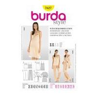 burda ladies easy sewing pattern 7627 pyjamas nightie dressing gown