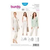 Burda Ladies Easy Sewing Pattern 6898 Trouser Pants & Jacket Suits