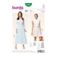 Burda Ladies Sewing Pattern 6803 Pleated Skirts in 2 Lengths