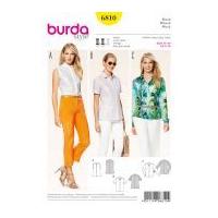 Burda Ladies Sewing Pattern 6810 Shirts & Blouses in 3 Styles