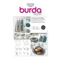 burda ladies homeware sewing pattern 8125 apron kitchen accessories