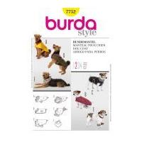 burda pets easy sewing pattern 7752 dog coats in 6 sizes variations