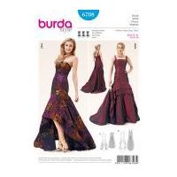 burda ladies sewing pattern 6708 evening dresses