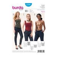 Burda Ladies Sewing Pattern 6709 Basque Corset Tops in 3 Styles