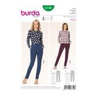 Burda Ladies Easy Sewing Pattern 6750 Slim Fit Trouser Pants