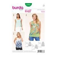 Burda Ladies Easy Sewing Pattern 6763 Summer Vest Tops