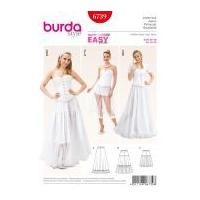 Burda Ladies Easy Sewing Pattern 6739 Tiered Skirts in 3 Styles