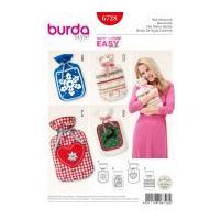 Burda Crafts Easy Sewing Pattern 6728 Hot Water Bottle Covers