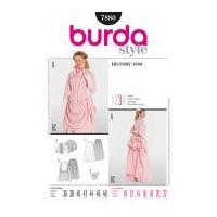 Burda Ladies Sewing Pattern 7880 Historical 1888 Bustle Fancy Dress Costumes