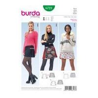 Burda Ladies Easy Sewing Pattern 6723 Mini Skirts in 3 Styles