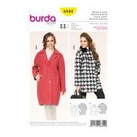 Burda Ladies Sewing Pattern 6844 Loose Fitting Winter Coats