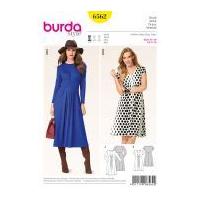 Burda Ladies Easy Sewing Pattern 6562 Pleated Front Dresses