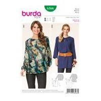 burda ladies easy sewing pattern 6566 blouses with a twist