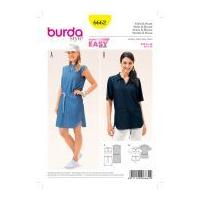 burda ladies easy sewing pattern 6662 casual tunic top dress