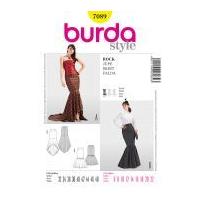 Burda Ladies Easy Sewing Pattern 7089 Fishtail Skirts