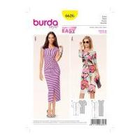 Burda Ladies Easy Sewing Pattern 6626 Ruched Centre Dresses
