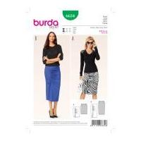 Burda Ladies Easy Sewing Pattern 6634 Gathered Front Seam Skirts