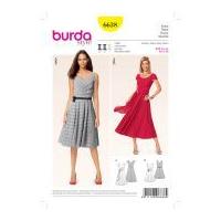 Burda Ladies Sewing Pattern 6638 Pleated Evening Dresses