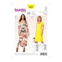 burda ladies sewing pattern 6640 wrap effect dresses