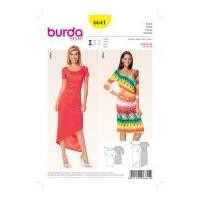 Burda Ladies Easy Sewing Pattern 6641 Pleated Waist Jersey Dresses