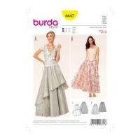 burda ladies easy sewing pattern 6647 full evening skirts