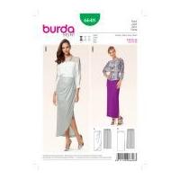 Burda Ladies Easy Sewing Pattern 6648 Slim Cut Evening Skirts