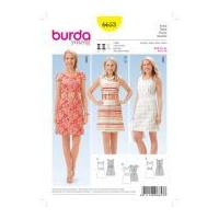 Burda Ladies Easy Sewing Pattern 6653 Cut Out Waist Dresses