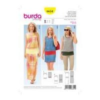 Burda Ladies Easy Sewing Pattern 6654 Knit Top & Dresses