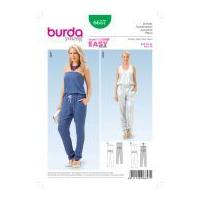 Burda Ladies Easy Sewing Pattern 6657 Halterneck & Strapless Jumpsuits