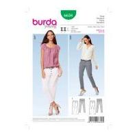 Burda Ladies Sewing Pattern 6658 Slim Cut Jeans with Curved Seams