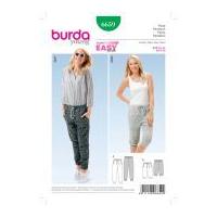 Burda Ladies Easy Sewing Pattern 6659 Casual Tracksuit Pants