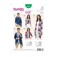 Burda Ladies Easy Sewing Pattern 6667 Rectangle Jersey Jackets