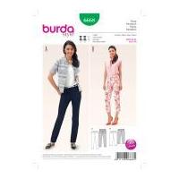 burda ladies sewing pattern 6668 jeans cropped trousers