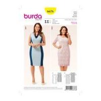 burda ladies sewing pattern 6676 panelled dresses