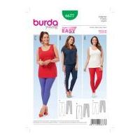Burda Ladies Easy Sewing Pattern 6677 Leggings in 3 Styles