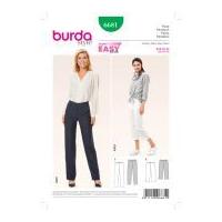 Burda Ladies Easy Sewing Pattern 6681 Sleek Narrow Trousers