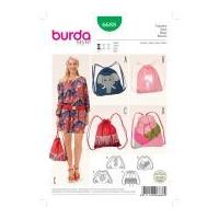 burda accessories easy sewing pattern 6688 drawstring bucket bags