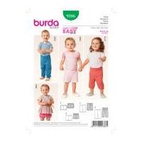 Burda Toddlers Easy Sewing Pattern 9386 Shorts & Pants
