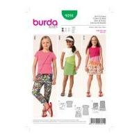 Burda Girls Easy Sewing Pattern 9391 Colour Block Top & Dresses