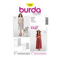 Burda Ladies Plus Sizes Easy Sewing Pattern 7100 Summer Dresses