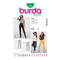 Burda Ladies Easy Sewing Pattern 7123 Slim Leg Trouser Pants