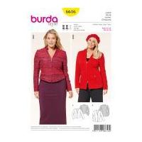 Burda Ladies Plus Size Sewing Pattern 6616 Zip Up Jackets