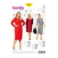 burda ladies plus size easy sewing pattern 6620 panelled dresses